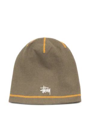 Stüssy logo-detail Skullcap | Brown | FARFETCH