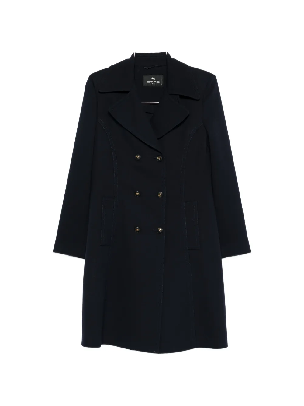 ETRO double-breasted coat - Blu