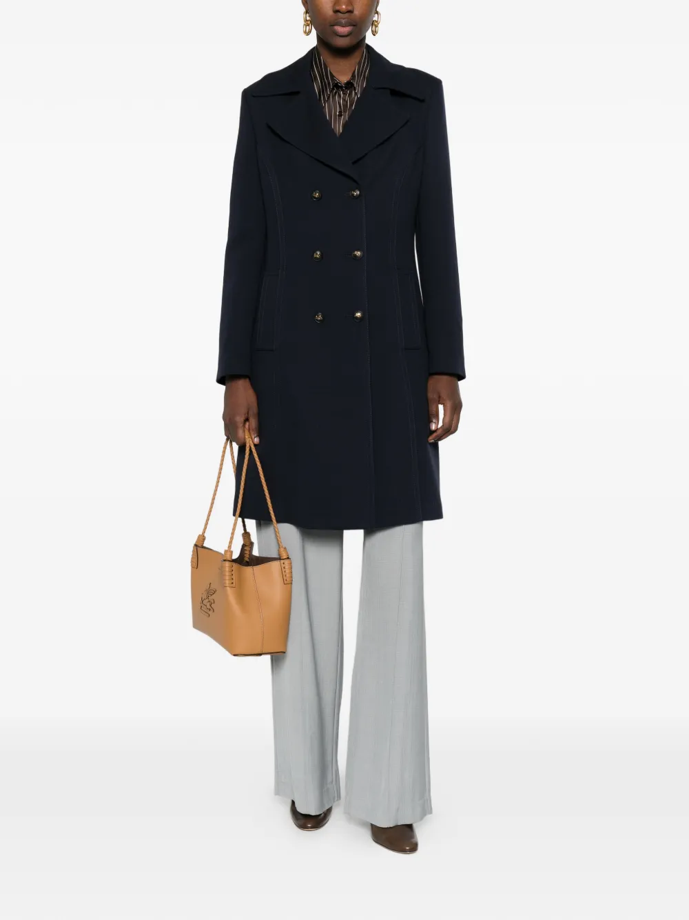  Etro Double-breasted Coat - Blue 