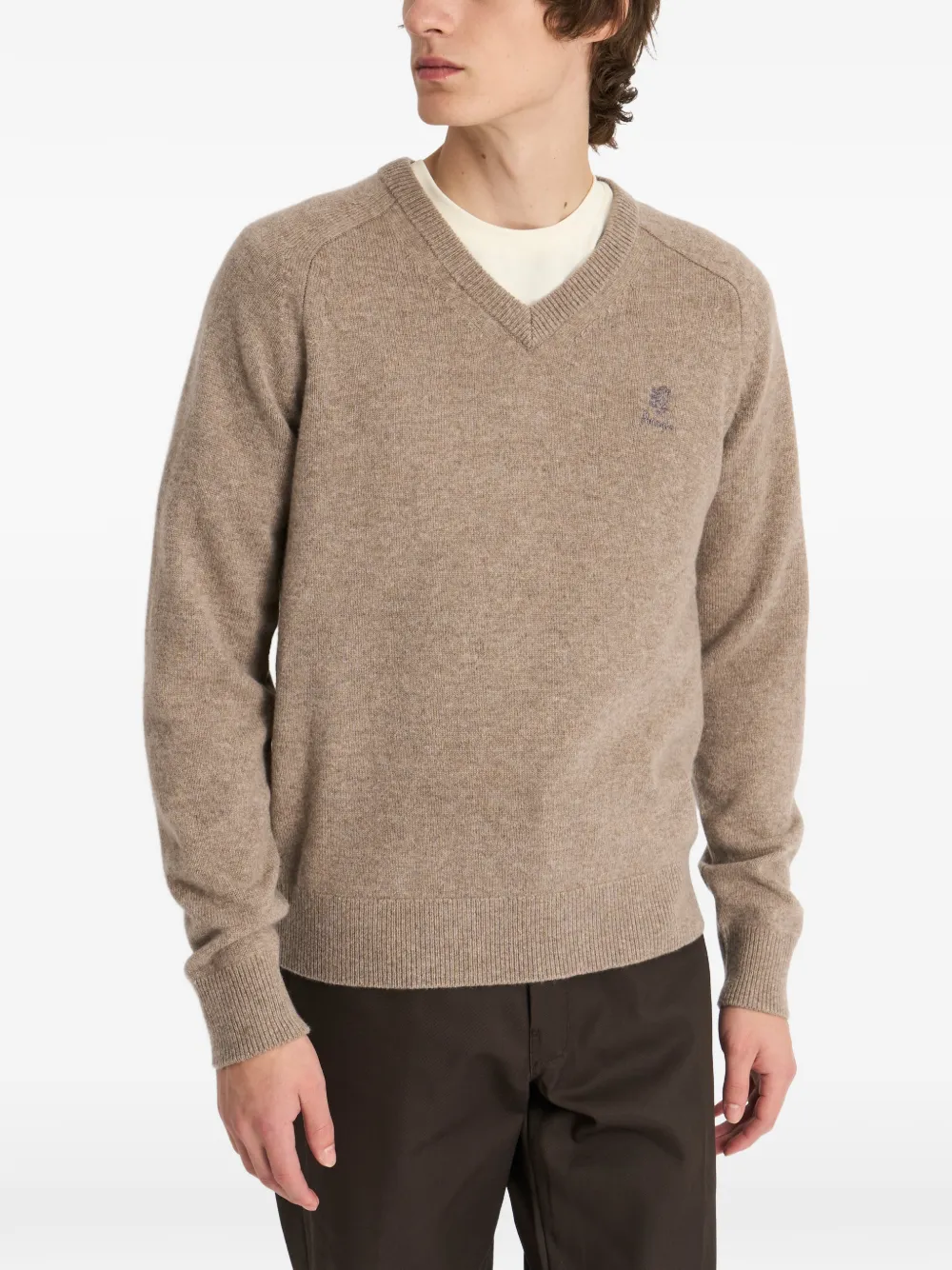 Pringle of Scotland Klassieke trui met V-hals Beige