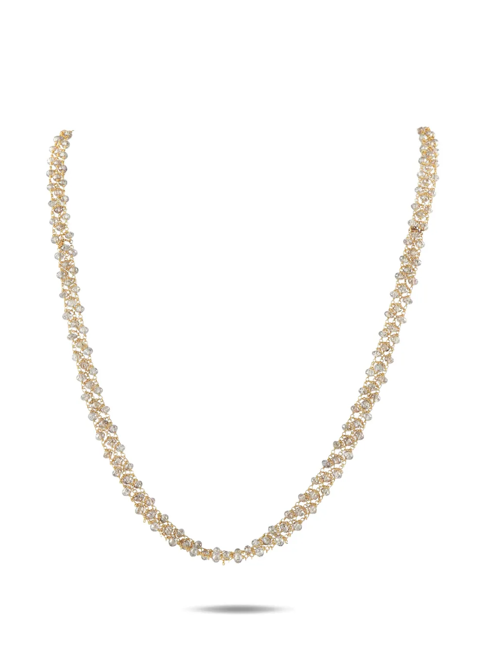 LB Exclusive Briolette diamond-embellishment necklaces - Oro