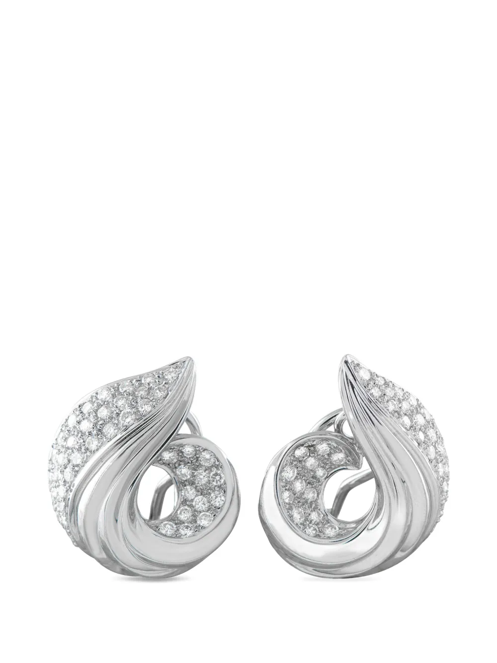 LB Exclusive diamond-embellishment earrings - Argento