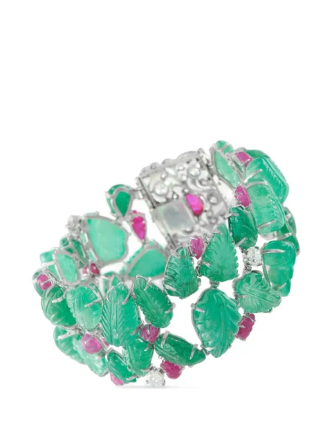 LB Exclusive pulsera con diamantes y rubíes