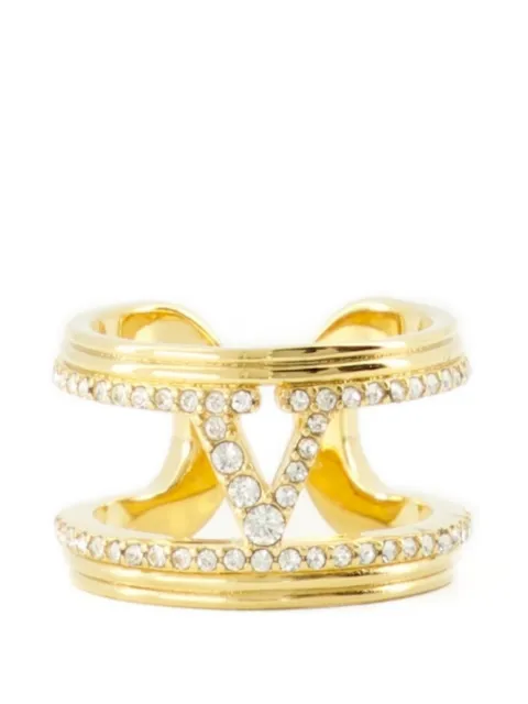 Valentino Garavani anillo con detalle de cristal