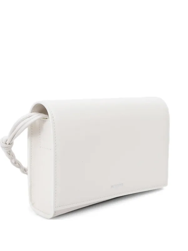 Jil Sander Tangle Wallet with Strap in White