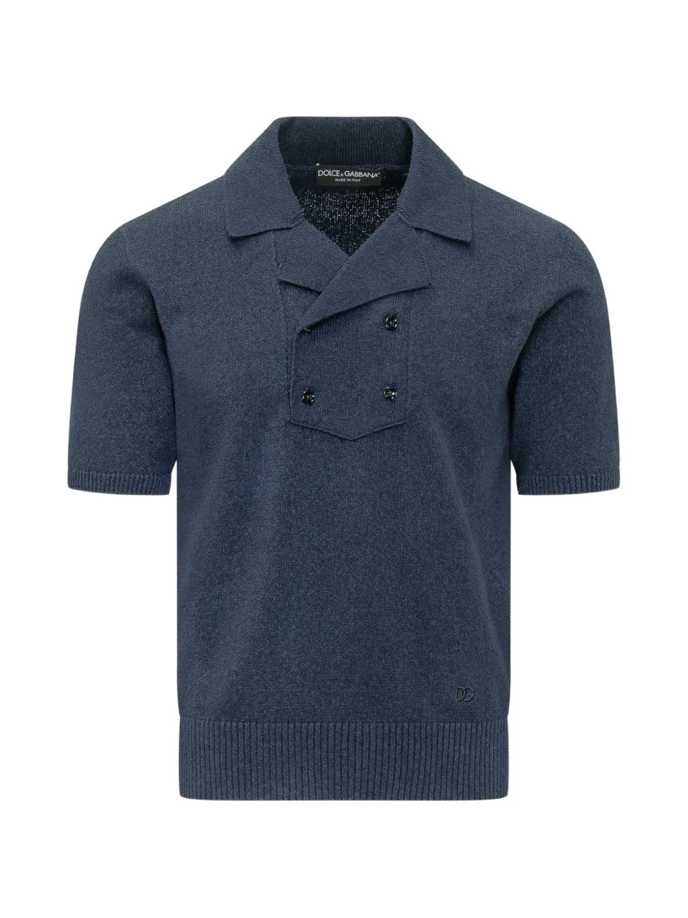 Dolce & Gabbana double-breasted polo shirt - Blu
