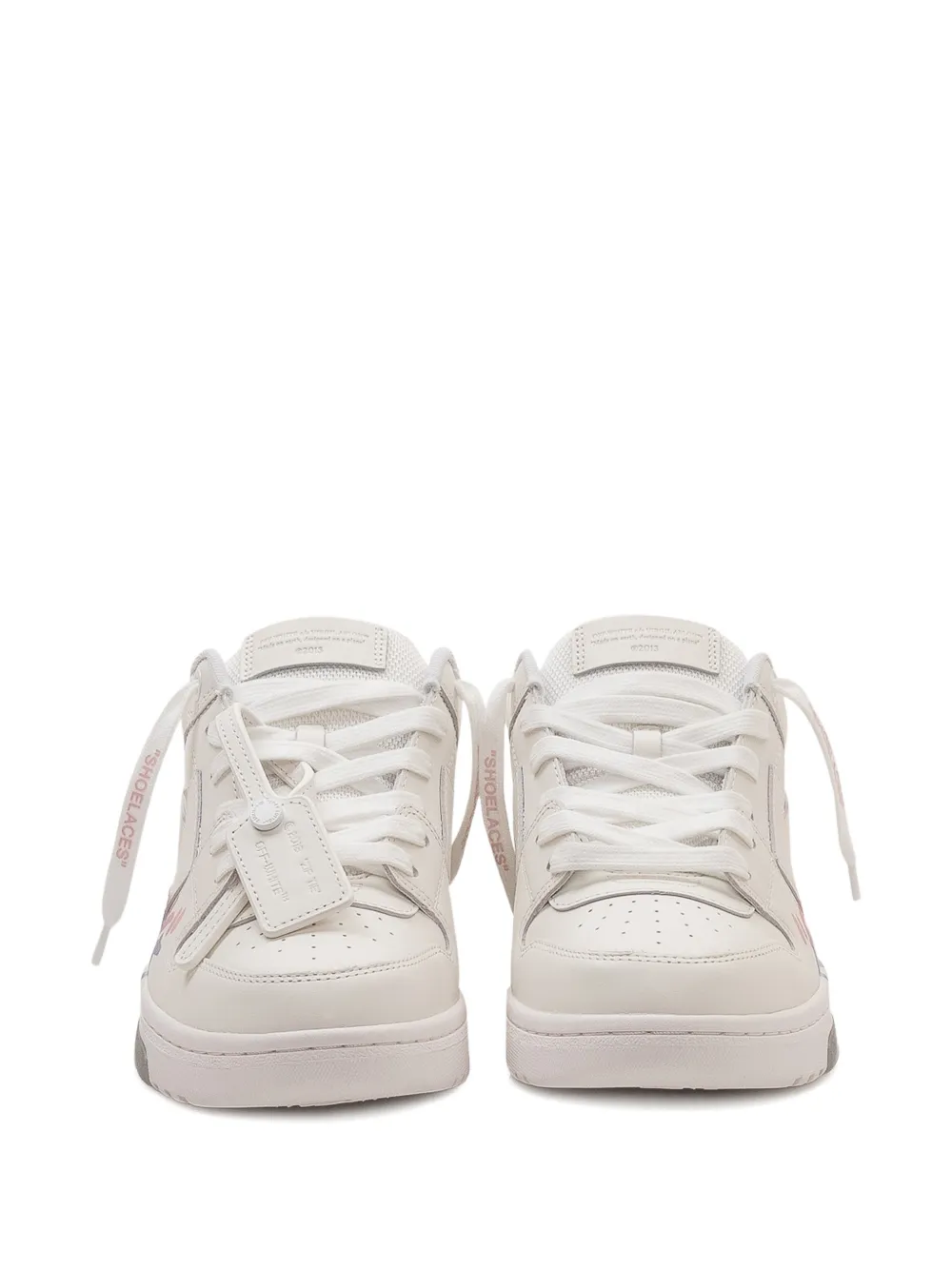 Off-White Kids Out Of Office leren sneakers Beige