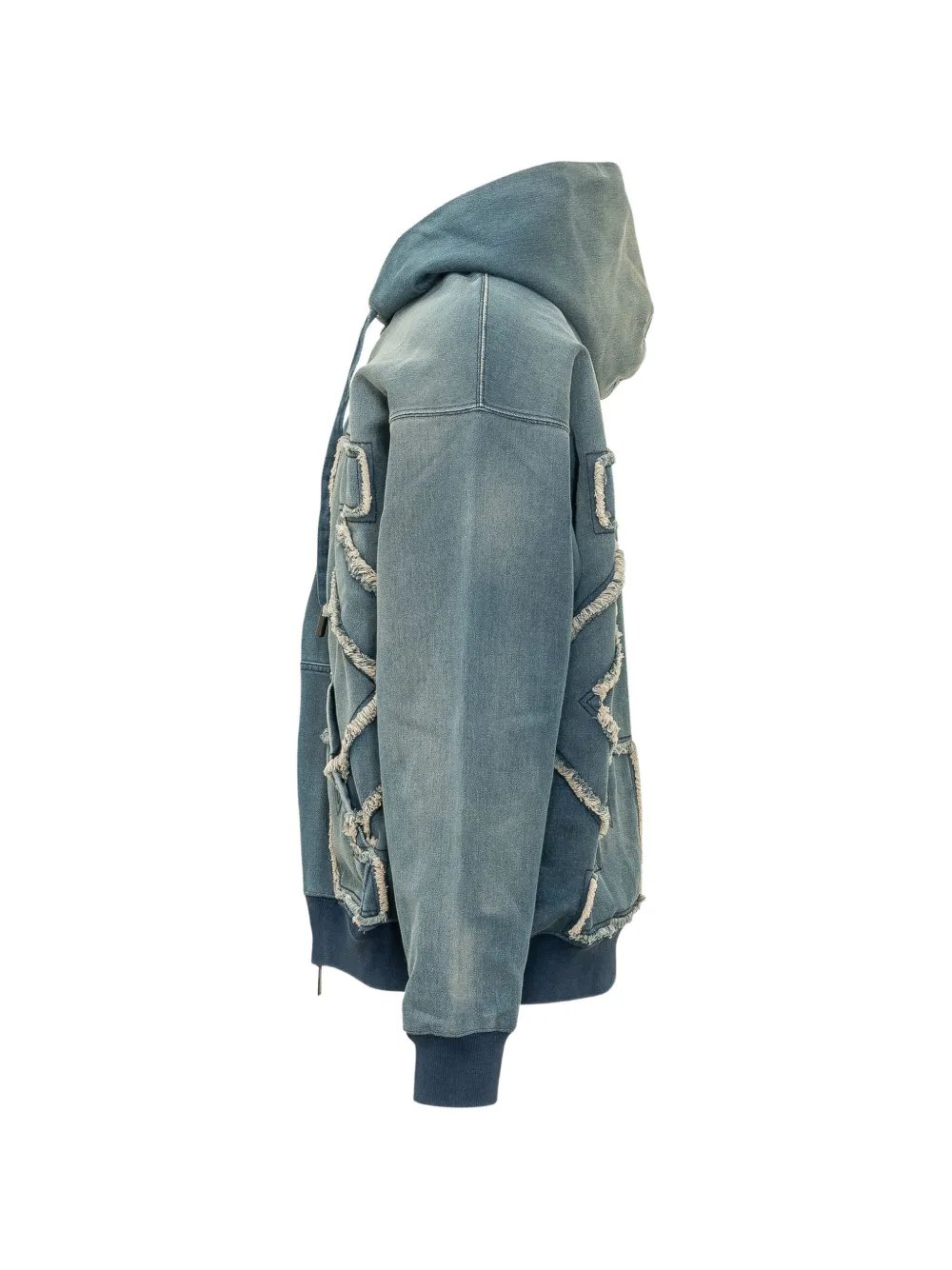 Off-White Distressed Arrows Hoodie | Blue | FARFETCH