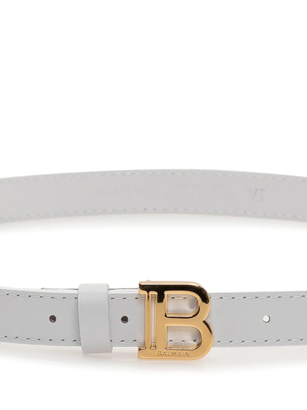  Balmain Kids Logo-buckle Belt - White 