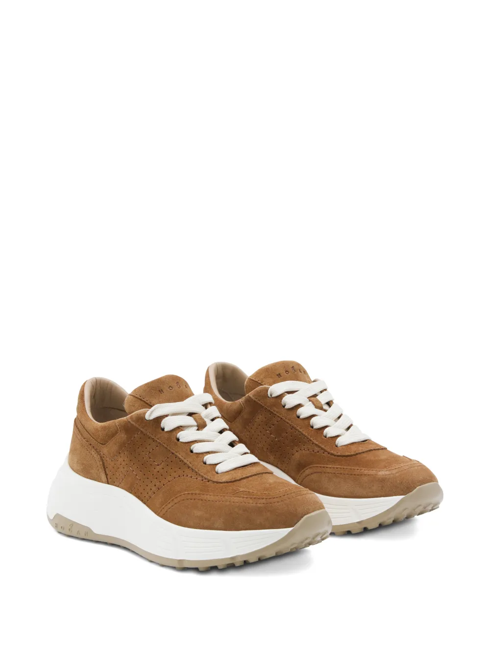 Hogan H669 sneakers met plateauzool Bruin