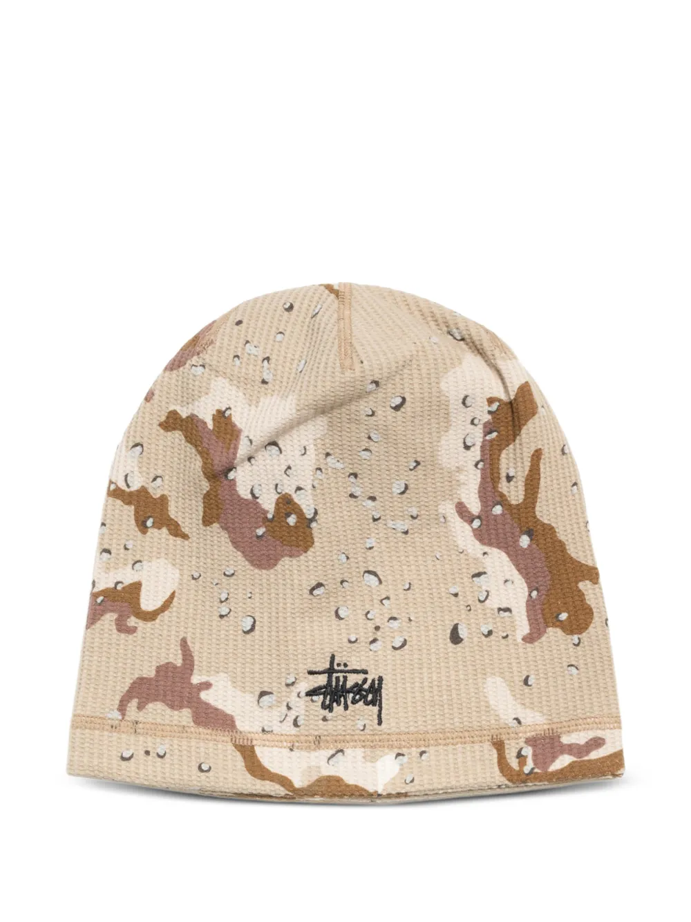 Stussy Waffle Skullcap Beanie In Brown