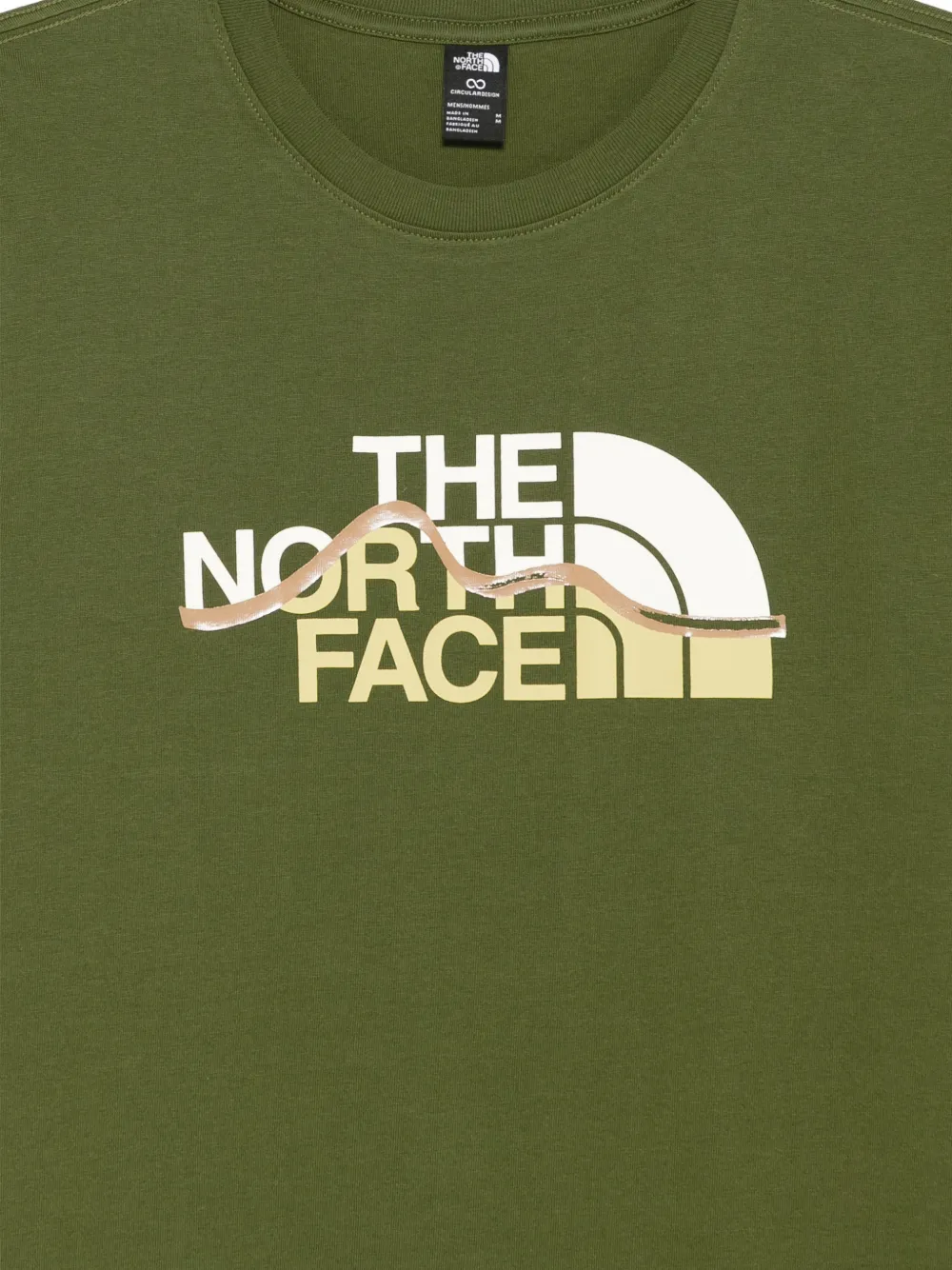The North Face Woodland T-shirt met logo Groen