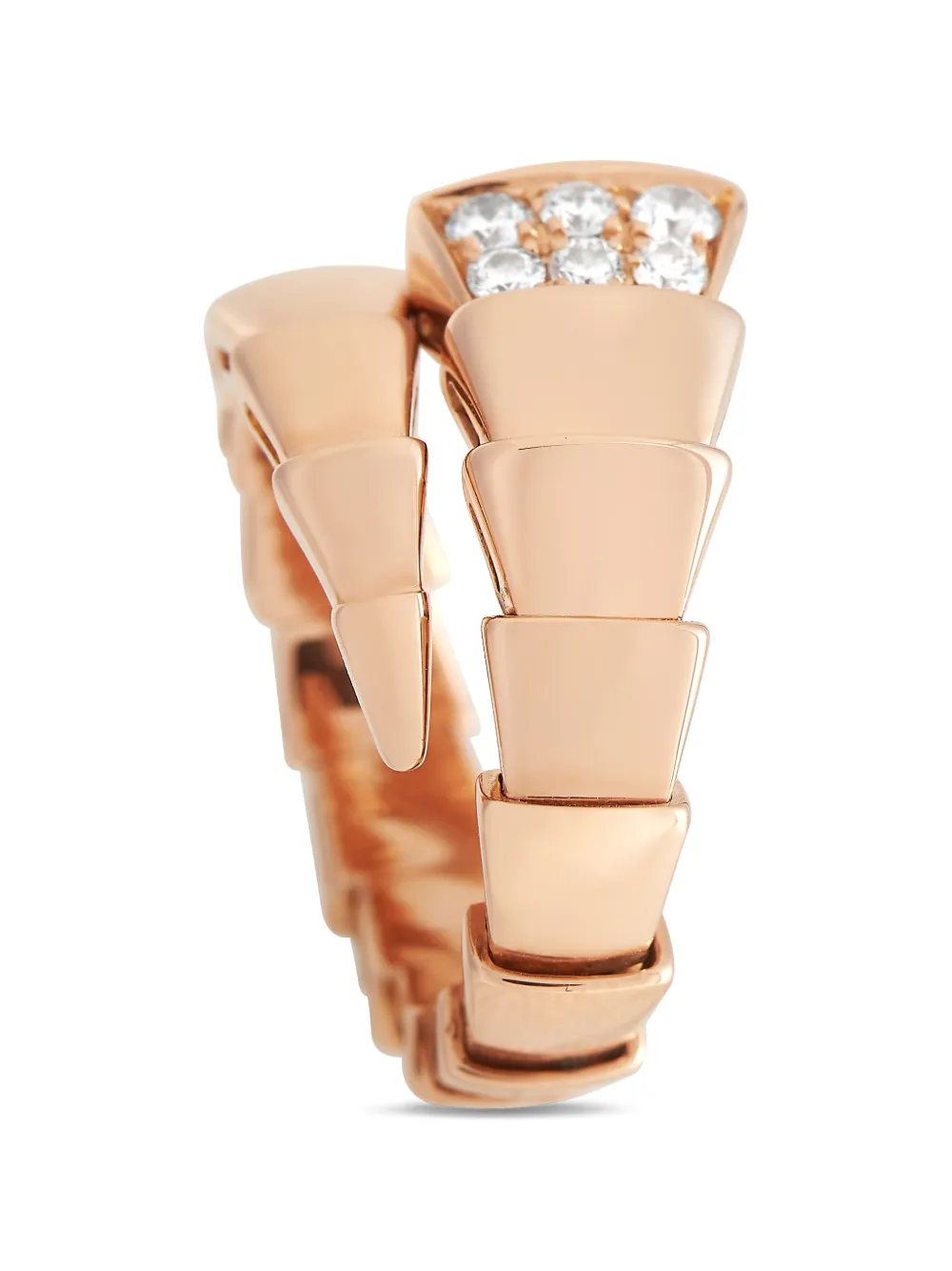 Bvlgari Pre-Owned snake-embellished diamond ring - Rosa