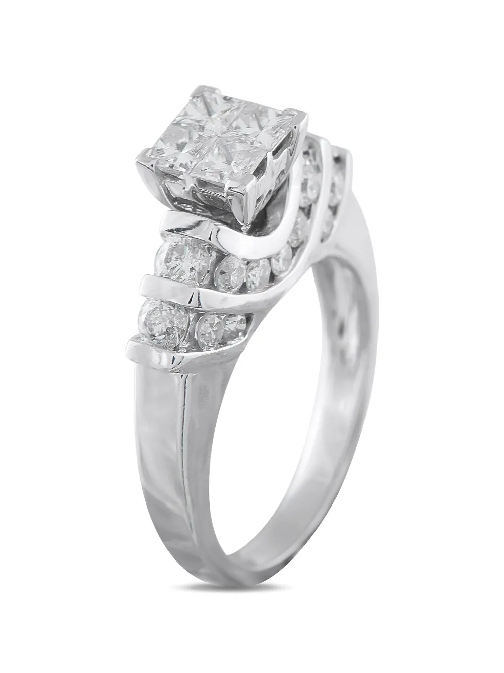 LB Exclusive 14K white gold diamond ring - Argento