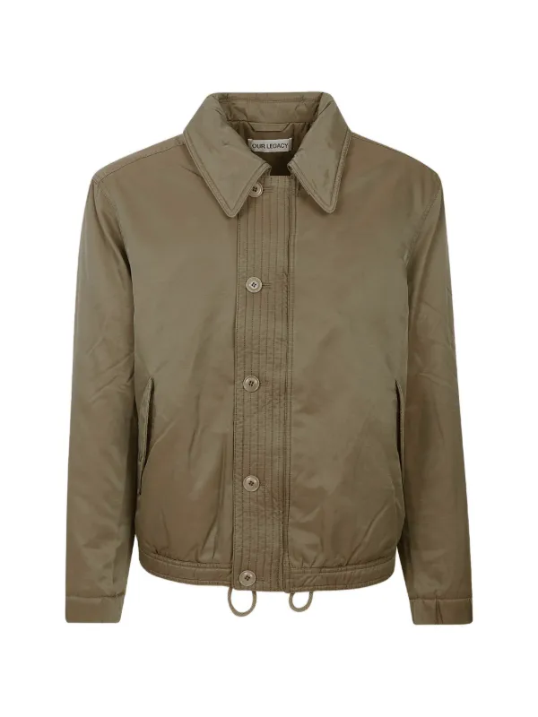 OUR LEGACY Button-up Padded Jacket in Green