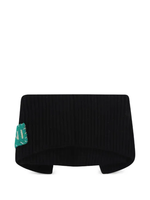 Marni knit logo-patch scarf