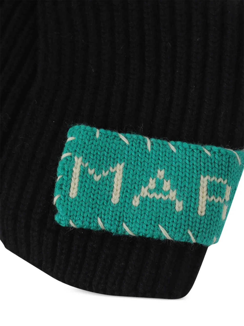  Marni Knit Logo-patch Scarf - Black 