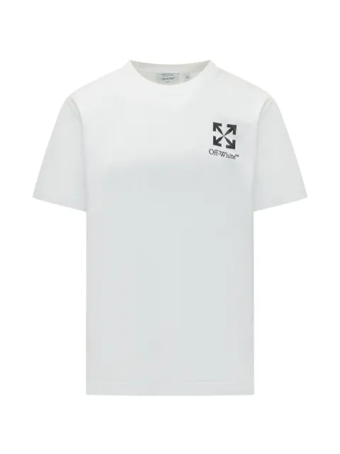Off-White T-shirt med smal pil og logo
