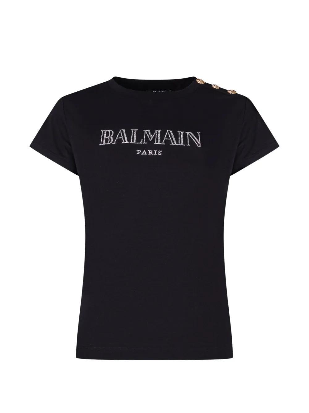 Balmain Kids button-detail T-shirt - Nero