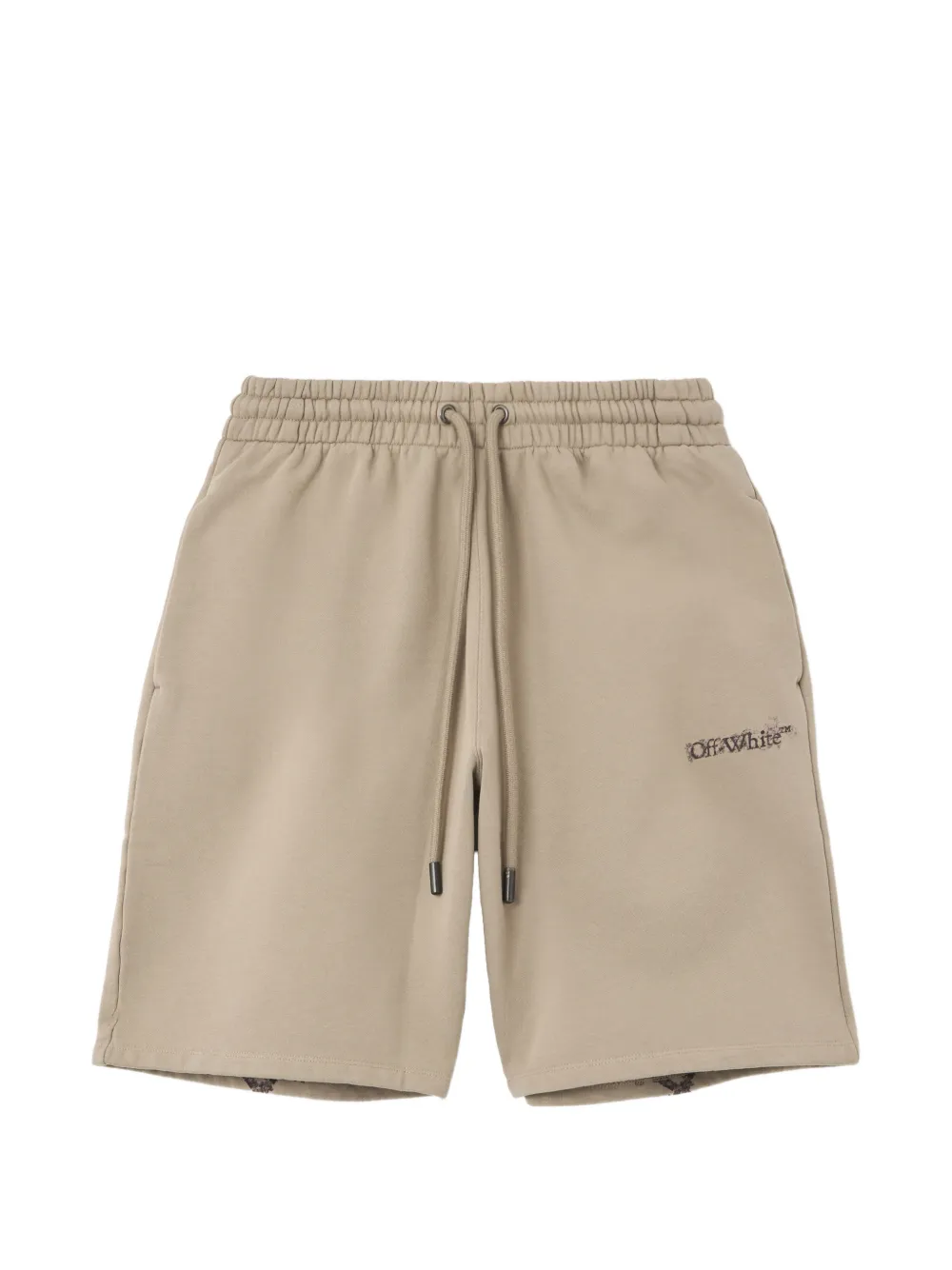 Off-White drawstring heraldic print shorts - Toni neutri