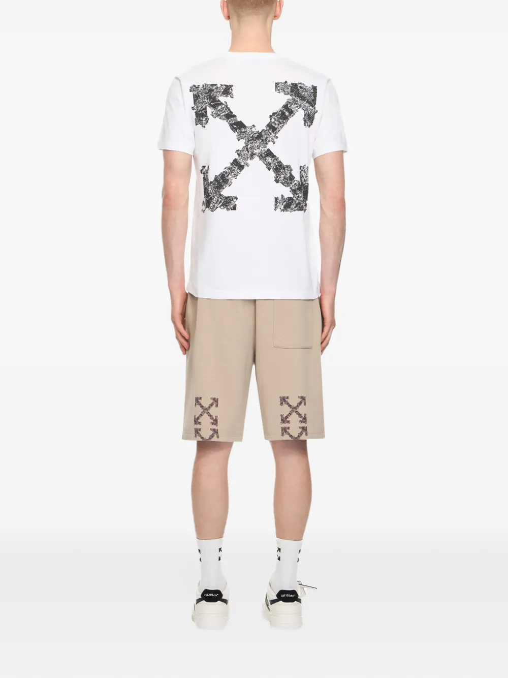 Off-White Shorts met trekkoord Beige