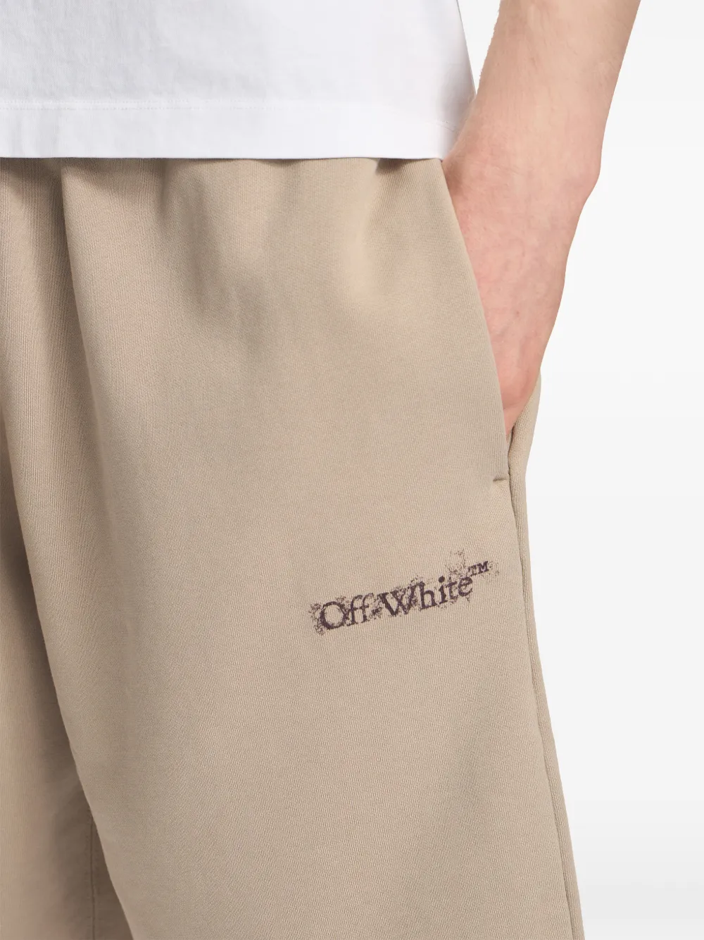 Off-White Shorts met trekkoord Beige