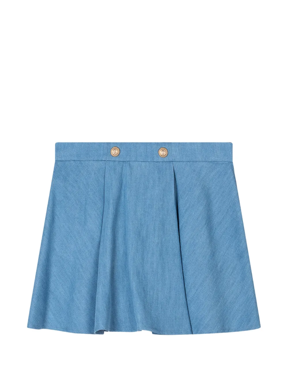 Balmain Kids button pleated skirt - Blu