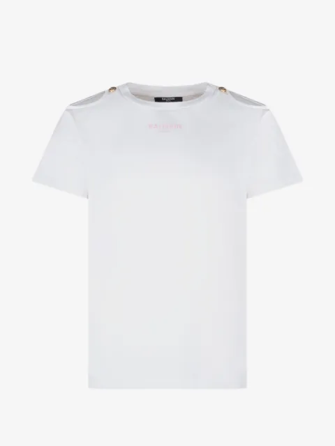 Balmain Kids T-Shirt mit Knopfdetail