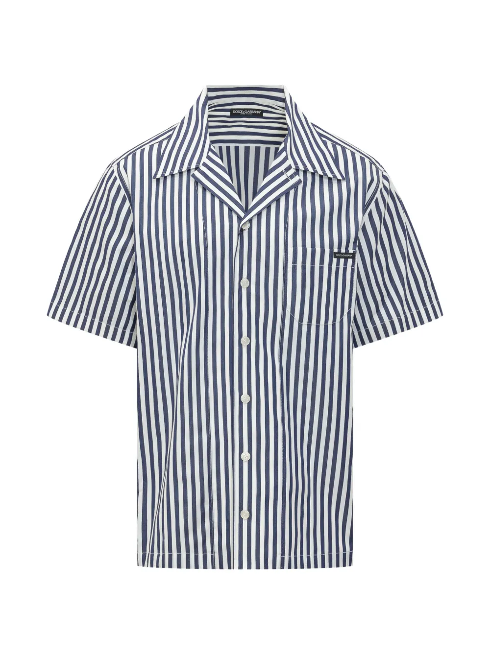 Dolce & Gabbana striped pocket shirt - Blu