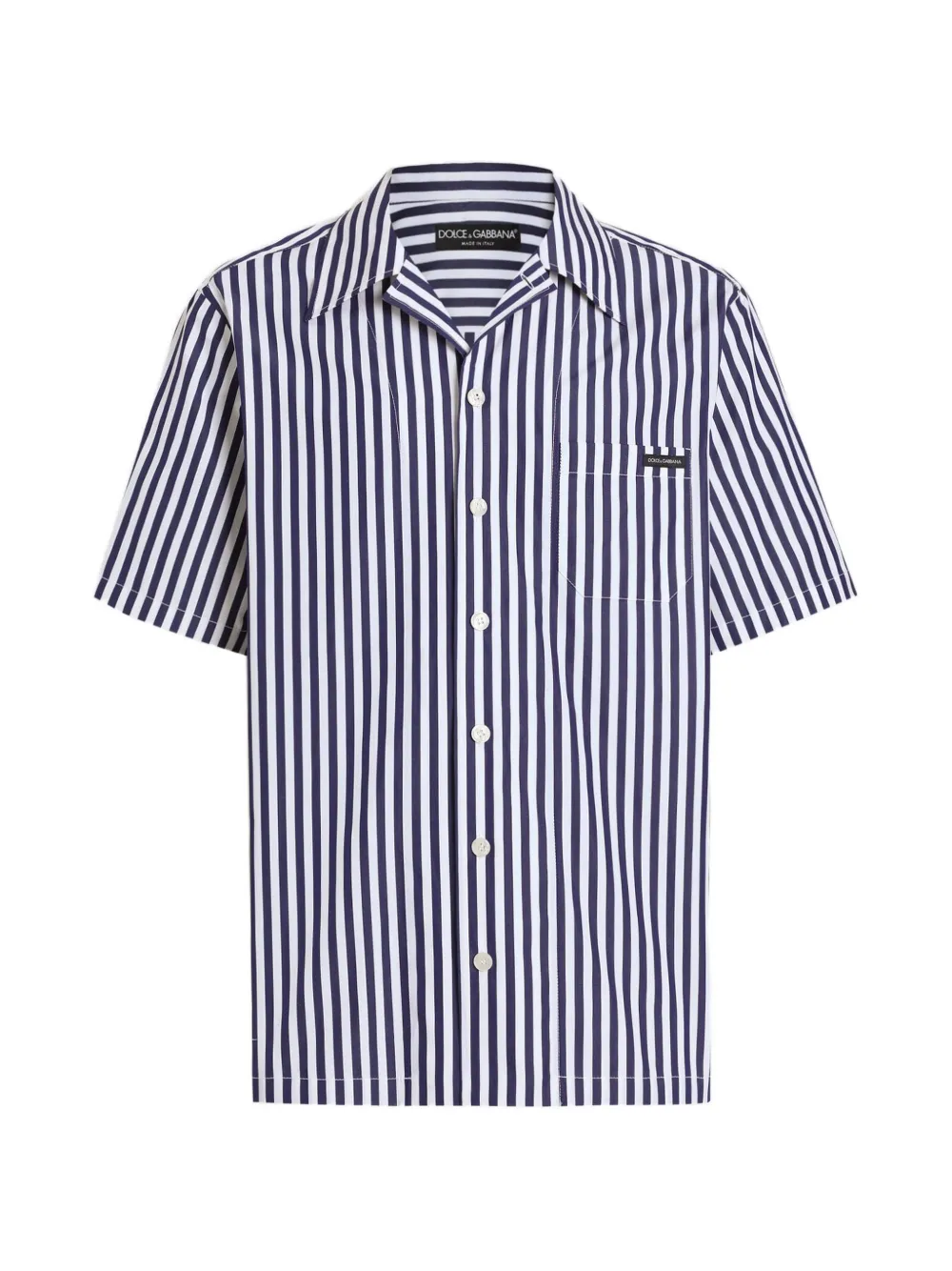 Dolce & Gabbana striped pocket shirt - Blue