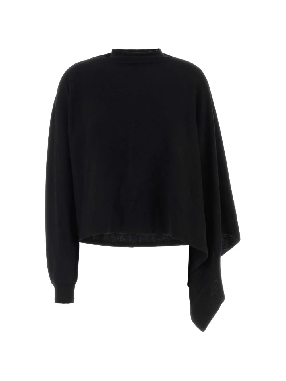 Jil Sander draped-detail sweater - Nero