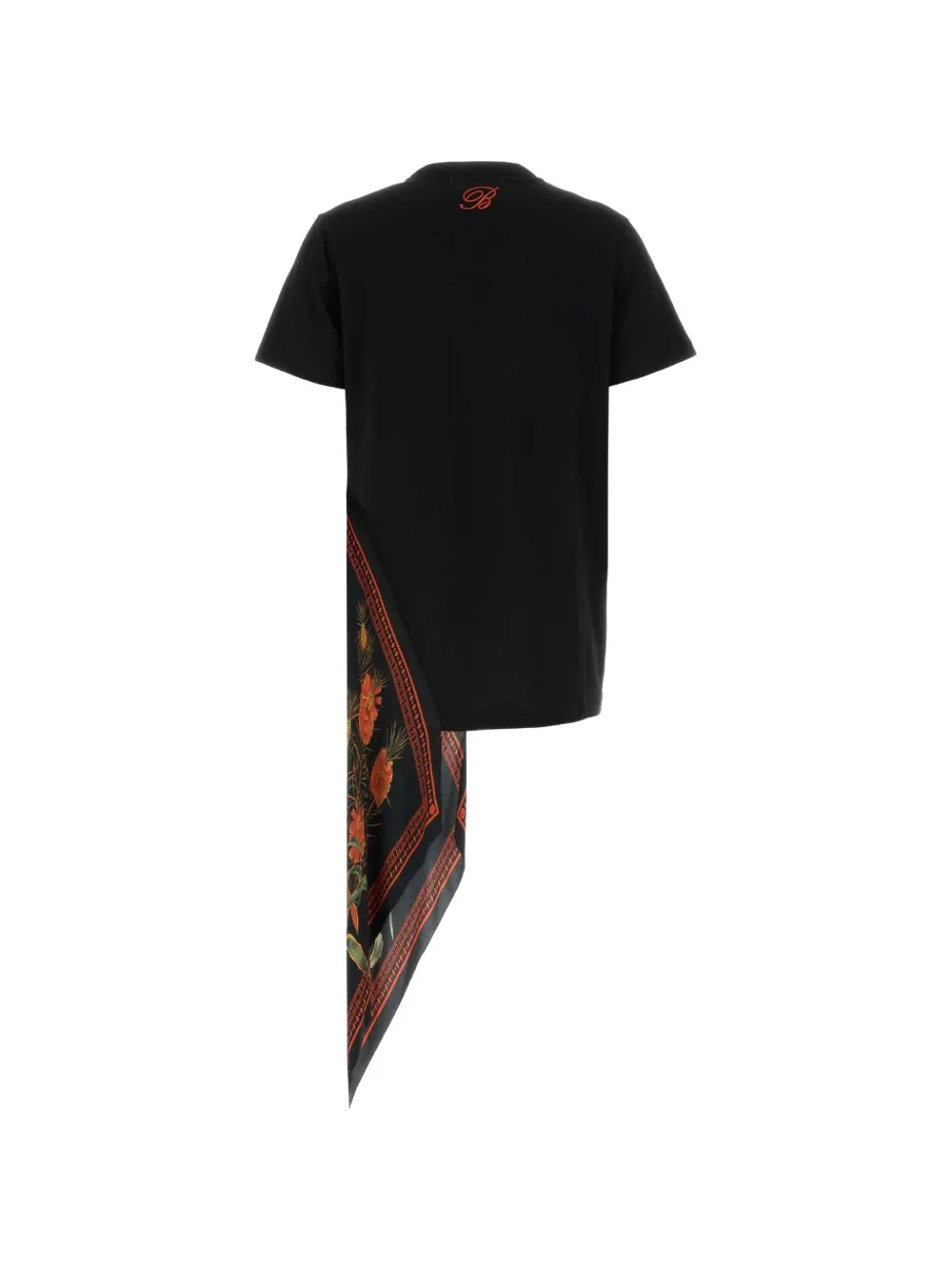 Floral-Print Panelled T-Shirt