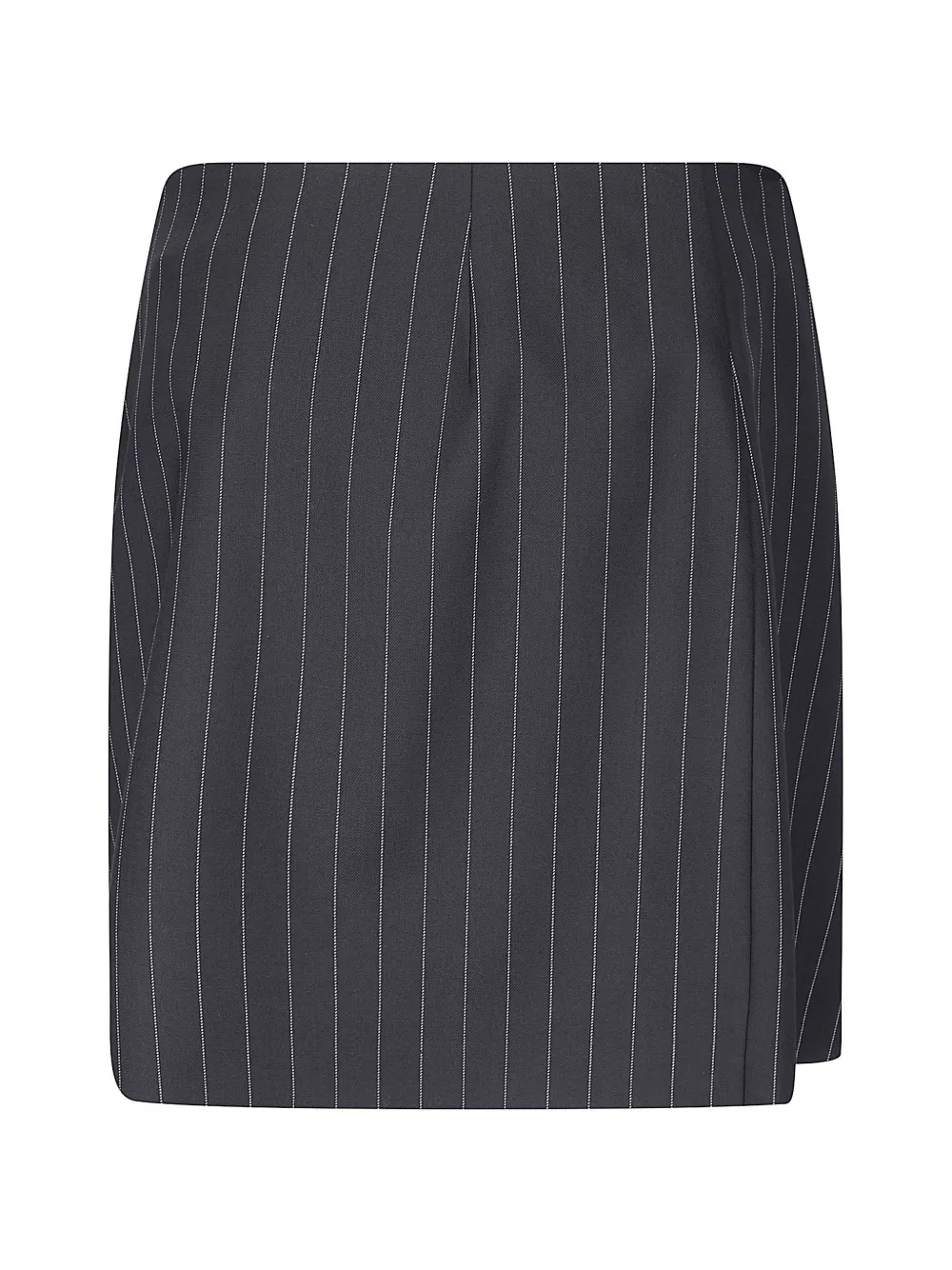  Sportmax Fatti Mini Pinstripe-pattern Tie-detail Skirt - Grey 