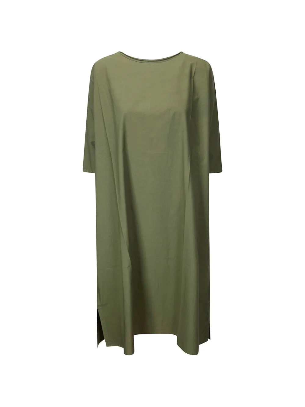 Labo.art Crew-neck Midi Dress In Green