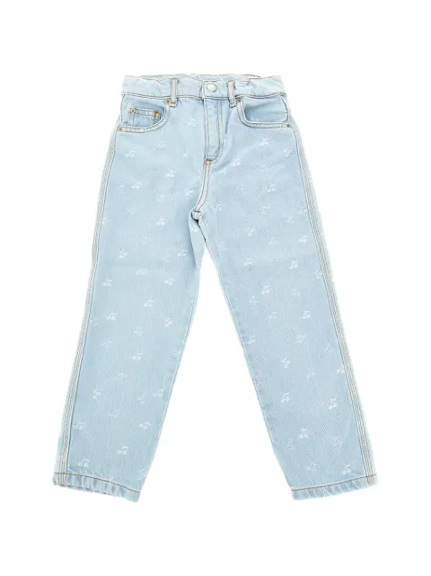 Bonpoint cherry-embroidered jeans
