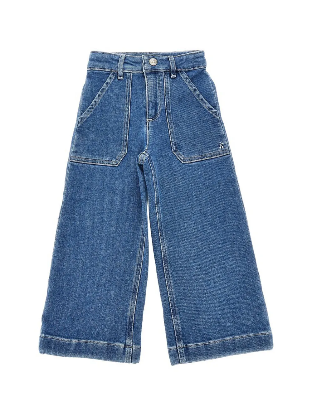 Bonpoint logo-embroidered jeans - Blu