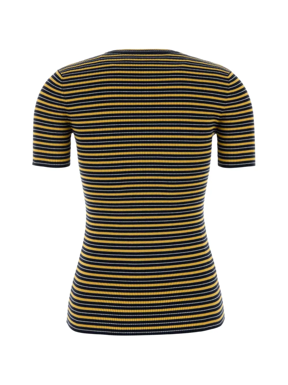  Prada Embroidered Striped T-shirt - Blue 