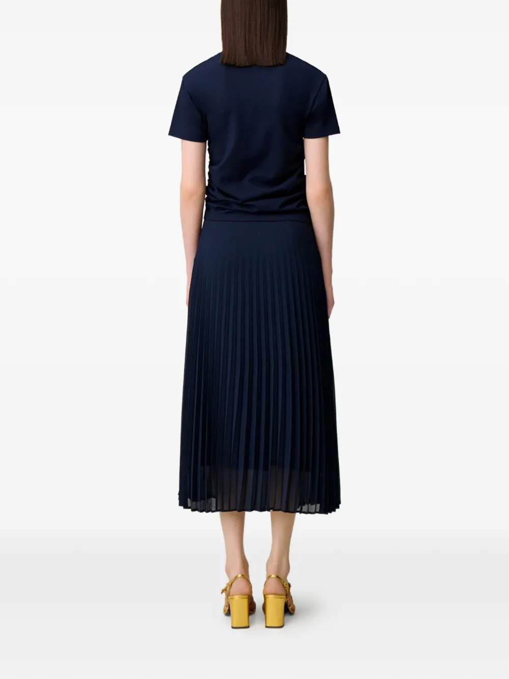 Claudie Pierlot Trompe-l'oeil midi-jurk Blauw