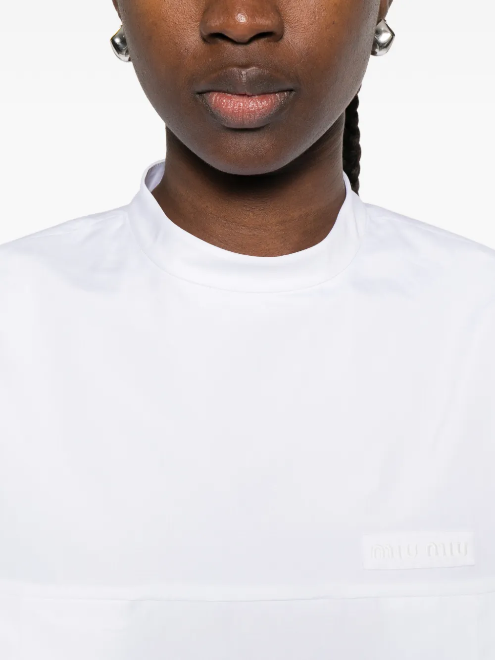 Miu Blousejurk met lange mouwen Wit