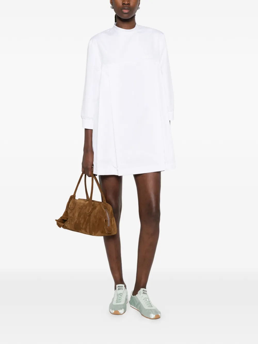 Miu Blousejurk met lange mouwen Wit