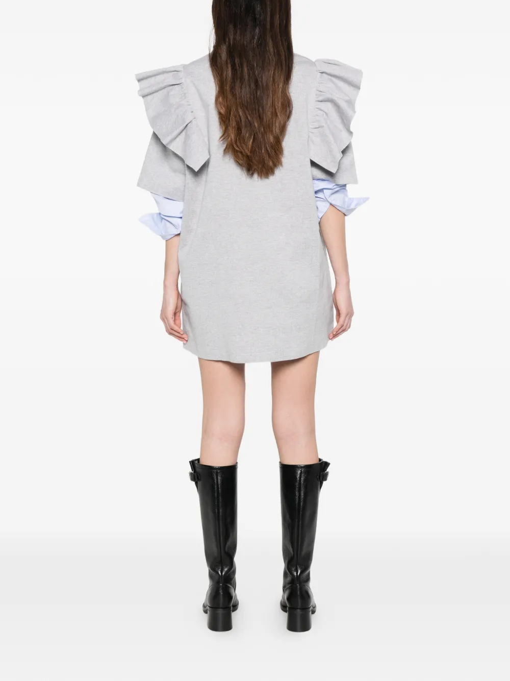 Miu Jurk met ruches Grijs