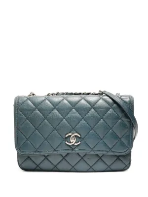 CHANEL Pre-Owned Classic Flap Shoulder Bag | Blue | FARFETCH