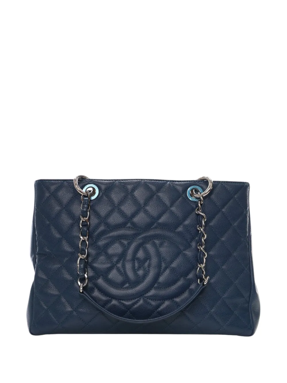 CHANEL Pre-Owned 2012-2013 Caviar Grand Shopping tote bag - Blu