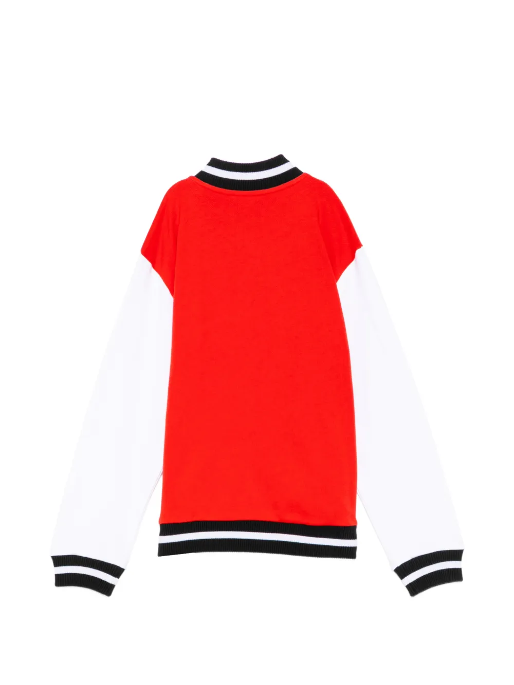  Balmain Kids Logo-patched Two-tone Jacket - Red 