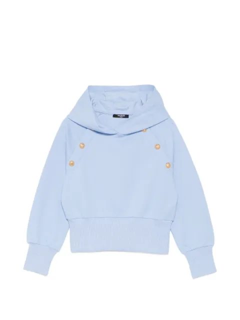 Balmain Kids hoodie con botones en relieve