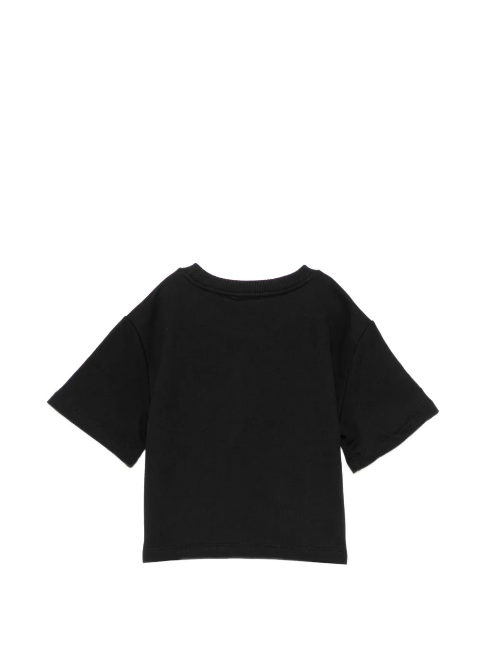  Balmain Kids Logo-print Round Neck T-shirt - Black 