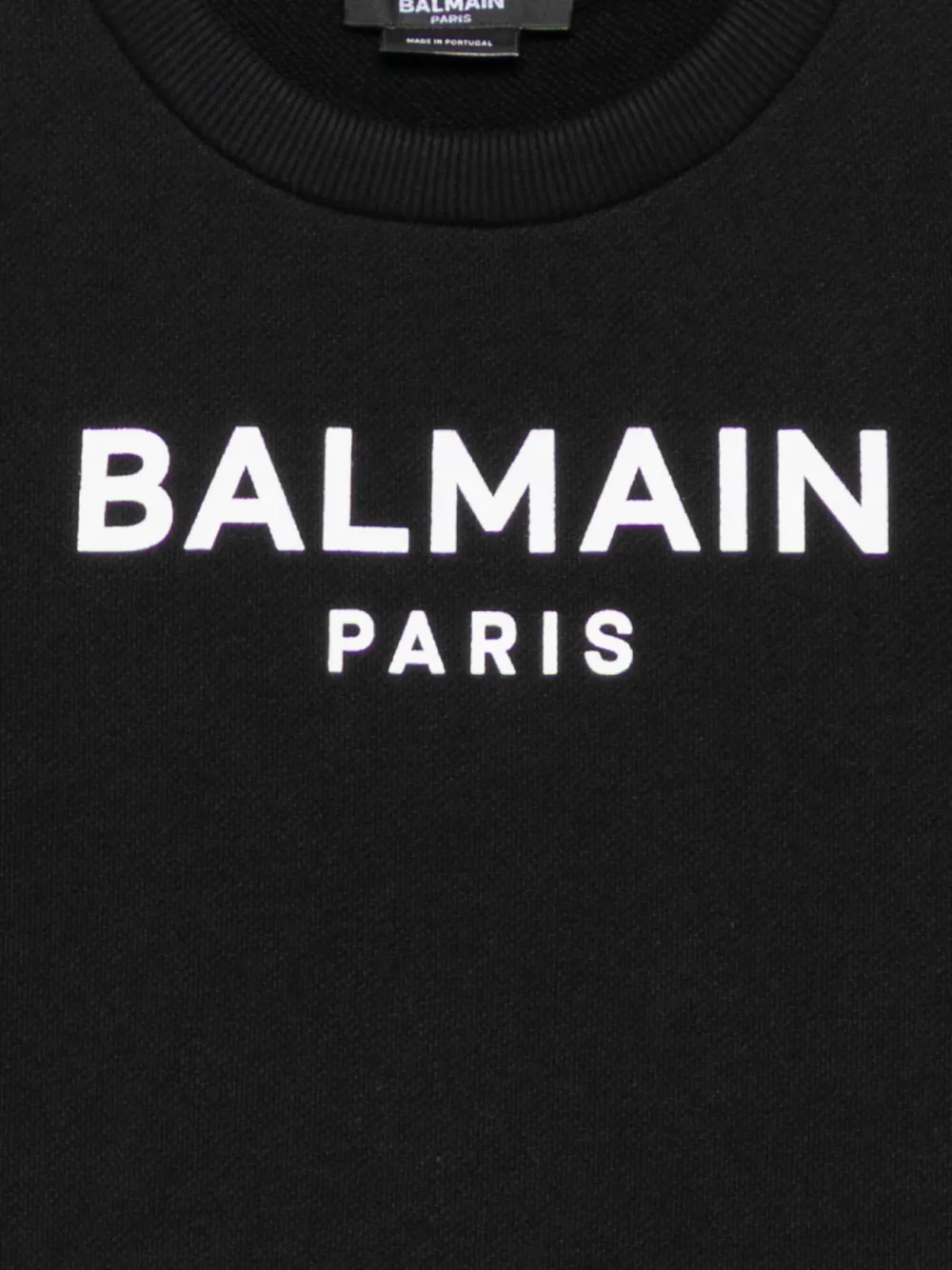  Balmain Kids Logo-print Round Neck T-shirt - Black 
