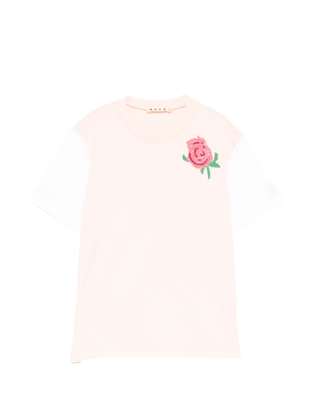 Marni Kids rose-print T-shirt - Rosa