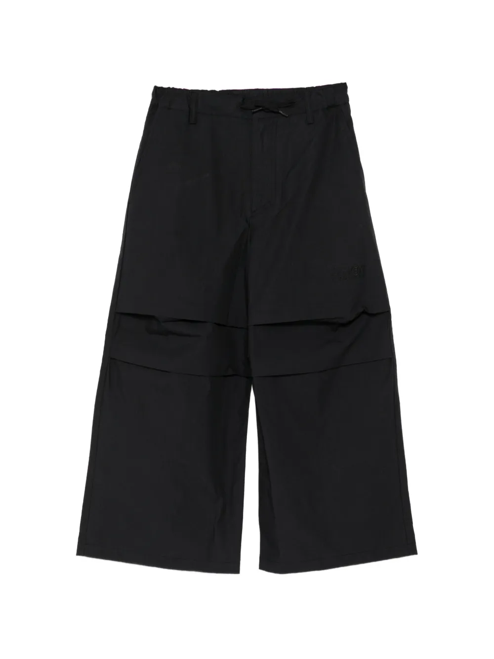 MM6 Maison Margiela Kids logo-embroidered trousers - Nero