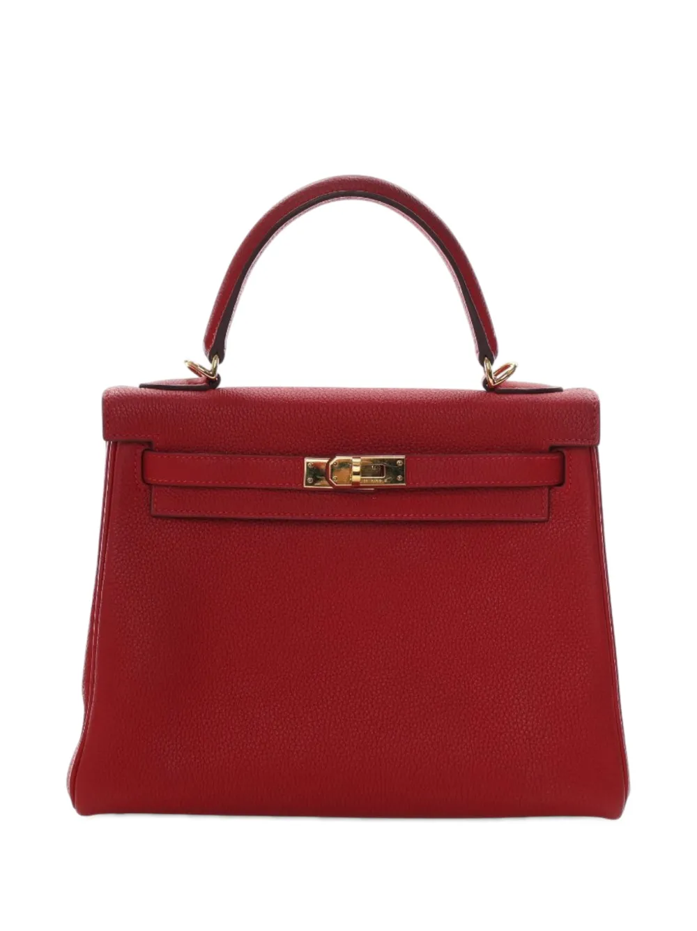 Hermès Pre-Owned 2021 Togo Kelly II Retourne 25 satchel - Rosso